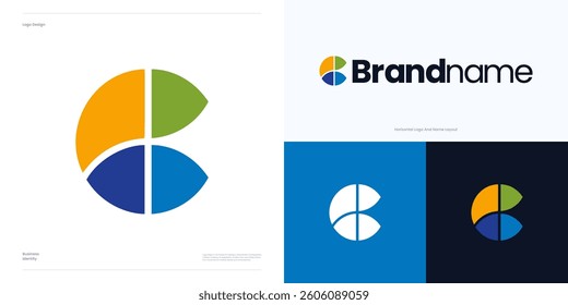 Letter C dynamic colorful logo icon design vector illustration element template editable, Creative modern abstract symbol initial C sign for technology and brand identity business.