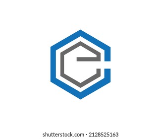 Buchstaben C und e Logo Geometrisches cp Logo Vorlage.Kreatives und Modernes Minimales Monogramm Symbol.