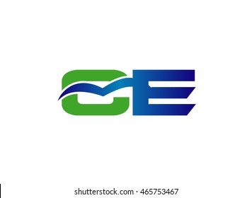 Letter C and e logo vector
