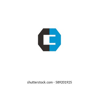 Letter C and E monogram vector logo design .
