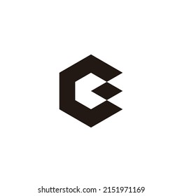  letter C E point symbol simple logo vector