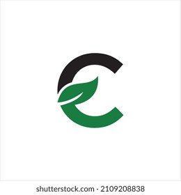 Letter C eco leaves icon design template in vector format, combining nature-inspired elements with modern style—perfect for eco-friendly brands, organic products, sustainability, and green business lo