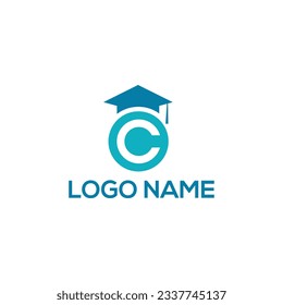 Diseño de logotipo educativo de la letra C