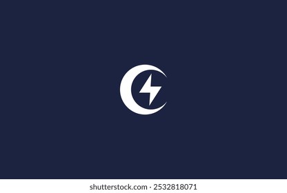 Letra c con la inspiración de la Plantilla del diseño del Vector del icono del logotipo de la electricidad