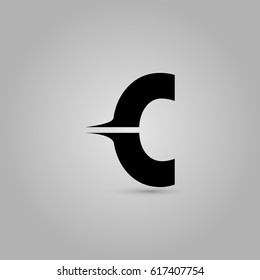 Letter C Elegant typographic