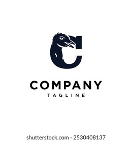 Letter C Emu Bird logo icon vector