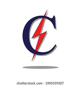 Letter C Energy Power Logo Design Inspiration Vector