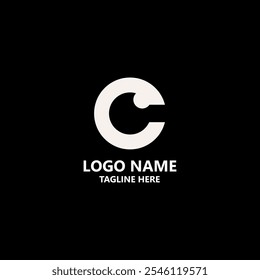 letter C eye logo design vector