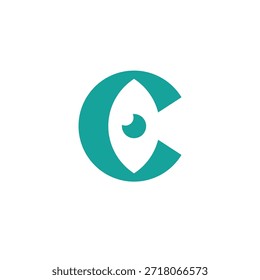 Logo de la visión ocular de la letra C 