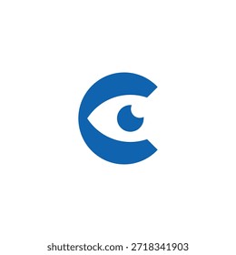 Logo de la visión ocular de la letra C 