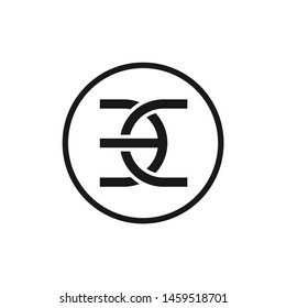letter C and letter F accompanied circle