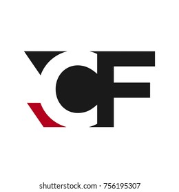 letter C and F vector logo