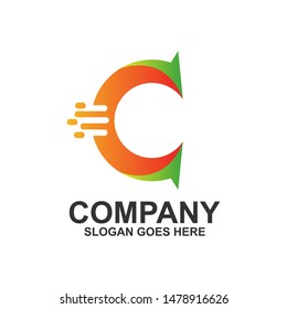 
Letter C Fast Logo Design