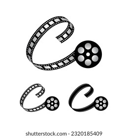 letter C film reel three styles