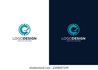 Letter C Financial Chart Logo Design. accounting, business, financial logo