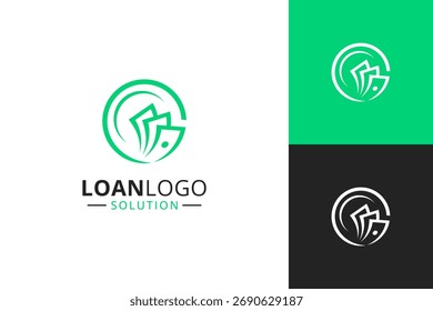 Letra C Plantilla del logotipo financiero. Logotipo Abstractas del monograma utilizable para el negocio, la empresa y la solución del préstamo.