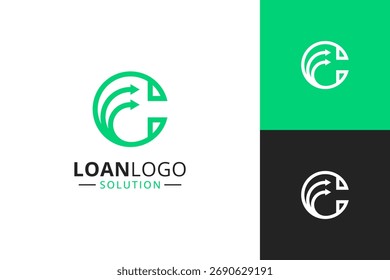 Letra C Plantilla del logotipo financiero. Logotipo Abstractas del monograma utilizable para el negocio, la empresa y la solución del préstamo.