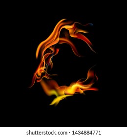 letter C fire or shades of horror, burning letters, Latin fonts from fire, collection of fonts, fire for creative business logos and GAME. c fire letter