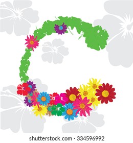 Letter C flower