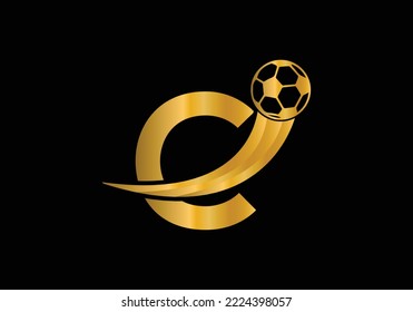 Letter C Football Logo Design Vector Template. Football Club Symbol. business, and company identity.