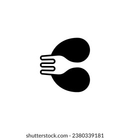 letter c with fork logo design