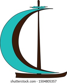 letter C in the form of a sail