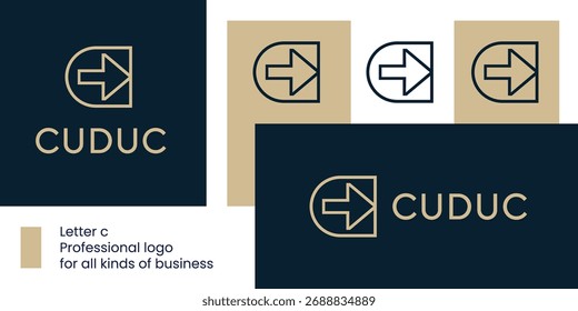 Letter C forward arrow logo representing progress, direction, and innovation. A minimalist geometric design ideal for business, tech, or logistics branding.