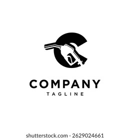 Letter C Fuel Nozzle Logo Icon Vector