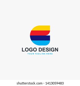 Letter C full colors logo design vector for your business company.
