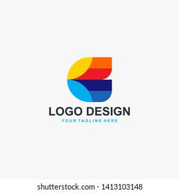 Letter C full colors logo design vector for your business company.