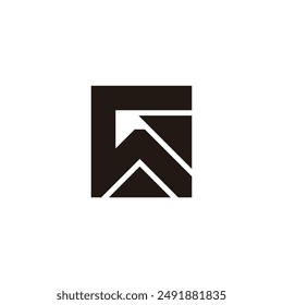 letra c g abstracto techo cuadrado hogar simple logo Vector 