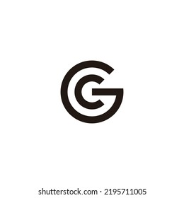 Letter c in G circle geometric symbol simple logo vector