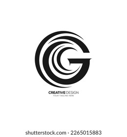 Letter C G circle shape rounded modern logo