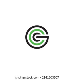 Letter c C G circle simple symbol logo vector
