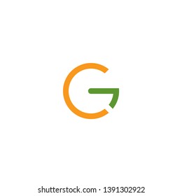 letter C G icon logo design concept