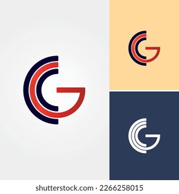Letter C and G Logo Design Vector