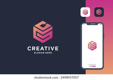 letter c g logo design inspiration