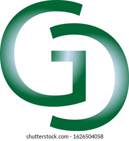 letter C and G logo flat design