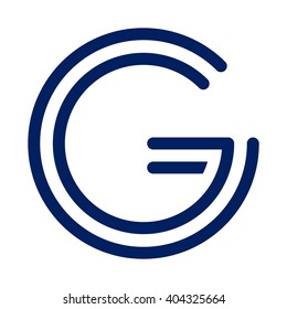 letter C and G logo vector.