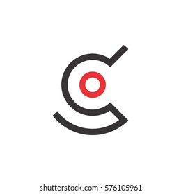letter c and g logo vector