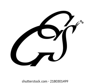 Letter C G S And Butterfly Logo