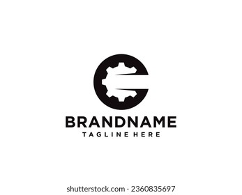 Letter C Gear Engineer Logo Design Template Element