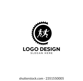 Letter C Gear running fitness an d gym Modern Abstract Business Logo