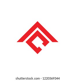 letter a c geometric arrow up logo 