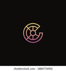 letter c geometric logo design vector template download