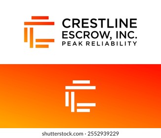 Letra C monograma geométrico empresa de diseño de logotipo.

