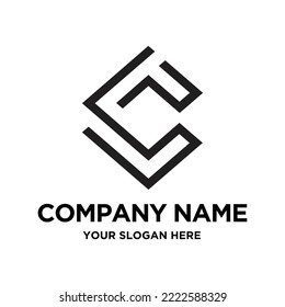 Letter C Geometric Simple Logo Design