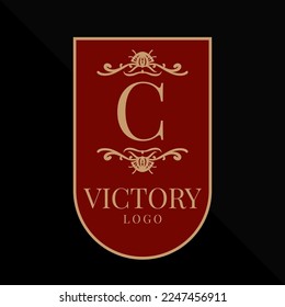 letter C glorious victory logo vector design element