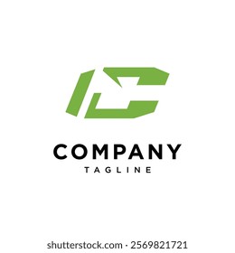 Letter C Golf flag Logo Icon Vector