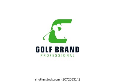 Letter C for Golf logo design vector template, Vector label of golf, Logo of golf championship, illustration, Creative icon, design